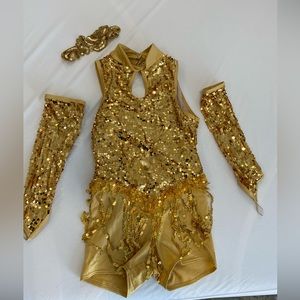 Gold sequins Weissman Large Child costume.